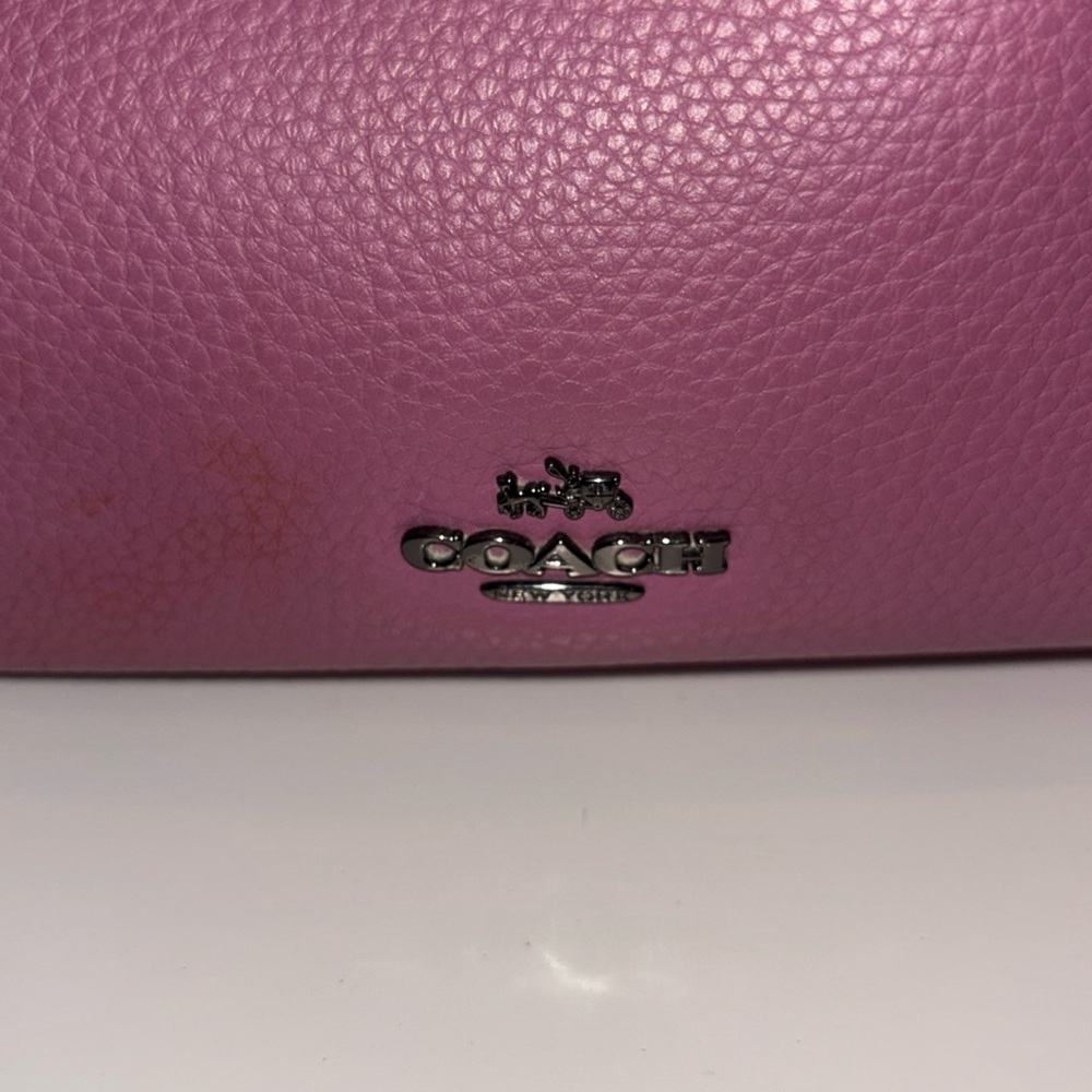 Coach Market Pink Glitter Turnlock Tote Bag - Picture 4 of 16